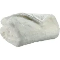 Vivaraise Maxi Plaid Recyclé En Coton Recycle Neige 180 X 220