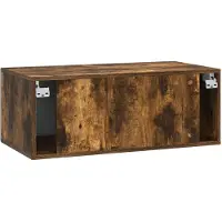 vidaXL Meuble TV mural 78,5 x 41 x 30 cm Chêne fumé