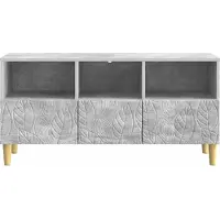 vidaXL Meuble TV 102 x 34,5 x 50 cm, gris béton, aggloméré