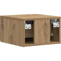 vidaXL Table d'appoint murale 2 pcs Chêne artisanal 34,5 x 33 x 20 cm