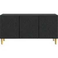 vidaXL Meuble TV 99 x 34,5 x 50 cm Noir Panneau de particules