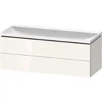 Duravit L-Cube c-shaped Ensemble suspendu, 2 tiroirs, sans trop-plein, sans trou pour robinetterie, 1200x480x480mm, LC6953N22220000