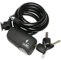 Ulac Câble antivol spiralé ULÄC Alarme THE BEE 1200 mm Épaisseur 12 mm Noir
