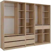 Vicco Armoire Elmo Sonoma 100x200cm Lot de 3, Model 61353