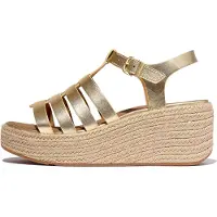 FitFlop Sandales à talons compensés Fitflop Fisherman dorées, taille 42 (EU), femme, dorées, taille 42 (EU)