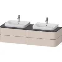 Duravit Happy D.2 Plus Meuble sous-vasque sur console suspendu, 1600x550 mm, 4 tiroirs, pour 2 vasques à poser, HP4974B8383