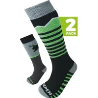 Lorpen S2kne Merino Eco Socks 2 Units Vert,Gris EU 35-38 Enfants