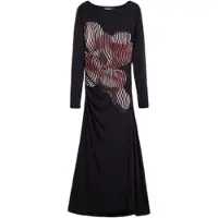 Desigual Robe grenadine / noir / coquille d'oeuf
