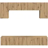 vidaXL Ensemble de meubles TV mural 4 pcs Gris Sonoma Bois composite