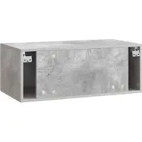vidaXL Meuble TV mural 98 x 41 x 30 cm Gris béton