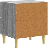vidaXL Table de chevet Sonoma gris 43 x 34,5 x 48 cm Bois d'ingénierie