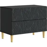 vidaXL Table de chevet Noir 62 x 34,5 x 48 cm Bois d'ingénierie