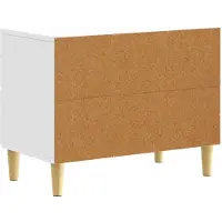 vidaXL Table de chevet Blanc brillant 62 x 34,5 x 48 cm