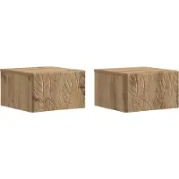 vidaXL Cabinet de chevet mural 2 pcs Chêne artisanal 49 x 34,5 x 20 cm