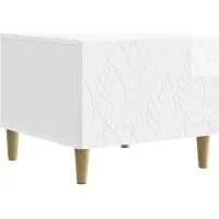 vidaXL Table basse blanche brillante 50 x 49 x 40 cm en aggloméré