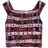 Desigual T-shirt rosé / rouge chiné / noir