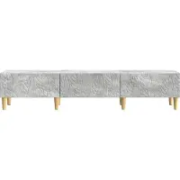 vidaXL Meuble TV 147 x 34,5 x 30 cm, gris béton, aggloméré