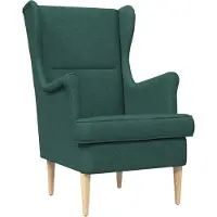 vidaXL fauteuil Vert foncé tissu