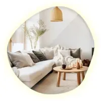 Tulup (76,5x77,3 cm) Miroir Lumineux LED Irrégulier Asymétrique Lumière Blanc Neutre Design Moderne Salon Chambre