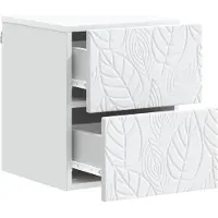 vidaXL Cabinet de chevet mural 2 pcs Blanc 34,5 x 33 x 40 cm
