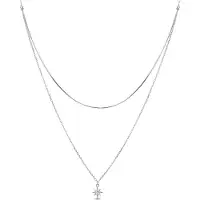 Luxenter Collier en argent sterling 925 avec zircone brillante et finition rhodiée - Lialt