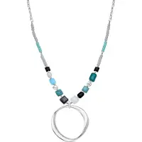 Luxenter Collier en cristal multicolore avec finition en or jaune 18 carats - Miyou