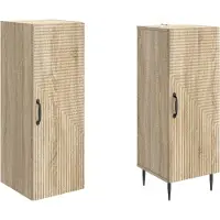 vidaXL , ensemble de 2 armoires, placage bois imitation chêne Sonoma
