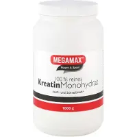 MEGAMAX Power & Sport Poudre de créatine monohydrate 100 % pure, 1000 g de poudre