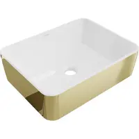 Mexen Catia lavabo à poser 48 x 37 cm, blanc/or - 21314806
