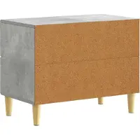 vidaXL Table de chevet Gris béton 62 x 34,5 x 48 cm Bois d'ingénierie