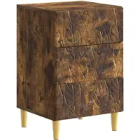 vidaXL Table de chevet Chêne fumé 43 x 39,5 x 66,5 cm