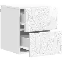 vidaXL Cabinet de chevet mural 2 pcs Blanc brillant 34,5 x 33 x 40 cm