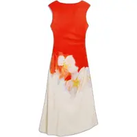 Desigual Robe crème / bleu clair / orange / homard