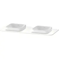 Duravit Happy D.2 Plus Console, 1300x550 mm, 2 découpes, pour meuble sous-lavabo HP4943B, HP032KB8484