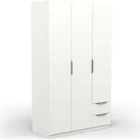 Overig Armoire 3 portes et 2 tiroirs Ghost - L119,4 cm