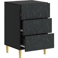 vidaXL Table de chevet Noir 43 x 39,5 x 66,5 cm Bois d'ingénierie