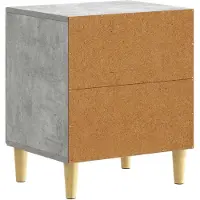 vidaXL Table de chevet Gris béton 43 x 34,5 x 50 cm Bois d'ingénierie