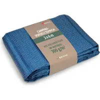 Moritz Tapis d'auvent bleu clair 250x500 cm [300g/m² PP] résistant aux intempéries Tapis de camping Outdoor Tapis de sol pour caravane Camping-car respirant léger résistant aux UV lavable