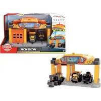 Dickie Toys Dickie Véhicule jouet Go Real Micro Construction Station avec benne et 2 excavateurs 203725010