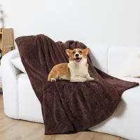 OEM Couverture en flanelle chaude et imperméable pour chiens et chats, idéale pour l'automne et l'hiver, avec une doublure permettant de l'utiliser en toutes saisons