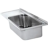 Kwc AR Cuvette multi-usages, SIRIUS, acier inoxydable, 1100x357x550 mm, égouttoir à gauche