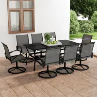 Prolenta Ensemble de jardin exclusif, 9 pièces, en textilène et en acier