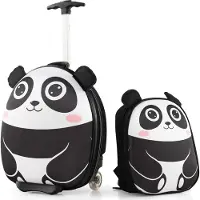 StarTech.com Ensemble de voyage pour enfants - Valise et sac à dos - Deux pièces - Dimensions : 30 cm + 41 cm - À roulettes - Poignée télescopique à trois niveaux - Polyester - Blanc