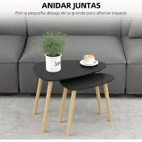 StarTech.com Lot de 2 tables basses - Tables gigognes et tables d'appoint - Peu encombrantes - Design moderne - Pour le salon et la chambre à coucher - Jaune