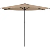 Syfax Parasol de jardin 270 x 270 cm Polyester Rectangulaire Taupe