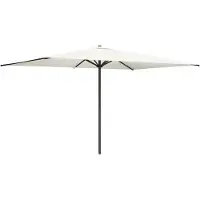 Syfax Parasol de jardin 200 x 300 cm Polyester Rectangulaire Crème