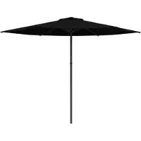 Syfax Parasol de jardin 300 x 300 cm Polyester Rectangulaire Noir