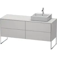 Duravit XSquare Meuble sous-lavabo sur console au sol, 4 tiroirs, vasque à droite, 1600x778x548mm, XS4924R3939