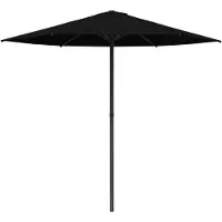 Syfax Parasol de jardin 230 x 230 cm Polyester Rectangulaire Noir