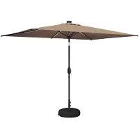 vidaXL Parasol de jardin avec lumières LED et socle, 200 x 300 cm
